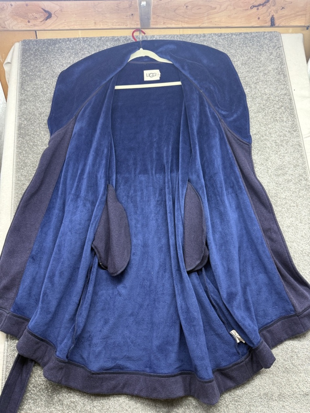 UGG Long Sleeve Duffield Robe Pajama Blue Womens S Sleep Sleepwear - Picture 2 of 11